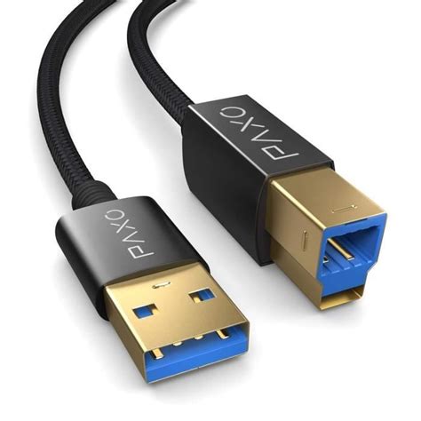 Câble d imprimante USB A de 3m USB 3 2 Gen2 avec 10 Gbit s 1 25 GByte