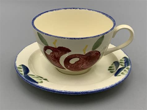 Poole Pottery Dorset Fruit Apple Breakfast Cup And Saucer Replace