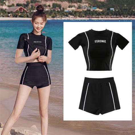 Đồ bơi nữ 2 mảnh quần đùi và áo ngắn tay phù hợp đi biển hồ bơi BIKINI 05 Lazada vn