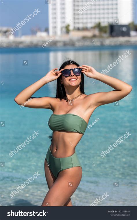 Portrait Happy Sexy Woman Bikini Posing Stock Photo 1901598454 Shutterstock