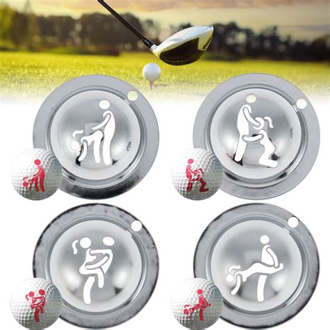 Nyidpsz Golf Ball Marker Stainless Golf Ball Line Marker Tool Funny