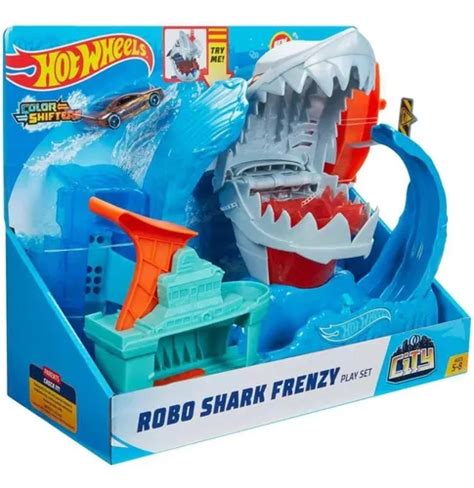 Pista Hot Wheels City Robô Tubarão Mattel 1 Frete grátis