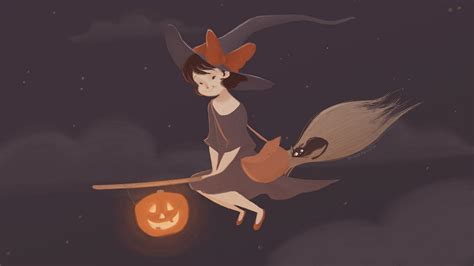 Halloween Witch On Broom Wallpapers - Top Free Halloween Witch On Broom ...