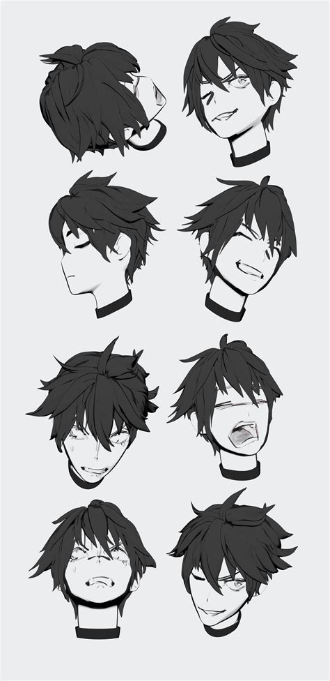 Male Manga Facial Expressions