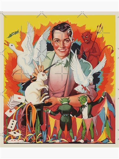 "Vintage magician poster." Poster for Sale by monsterplanet | Redbubble