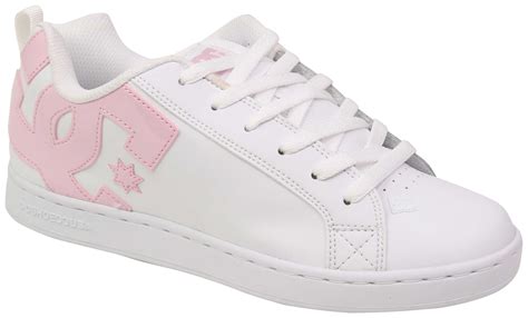 DC Women S Court Graffik Shoe White Pink White