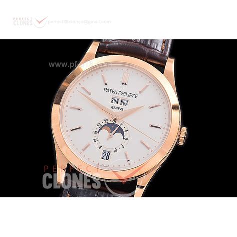 PP-5396-031L PPF Complications 5396 Annual Calender RG/LE White Miyota ...