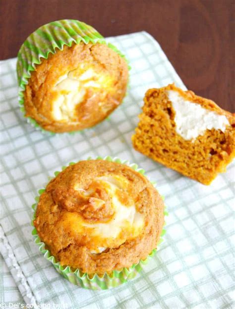 Pumpkin Cheesecake Muffins Del S Cooking Twist