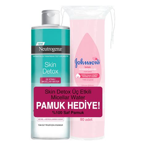 Neutrogena Skin Detox Micellar Water 400ml Johnsons Pamuk Fiyatı