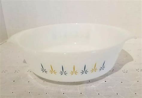 Anchor Hocking Fire King Candle Glow 1 12 Quart Round Ebay