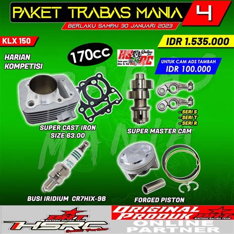 Jual PAKET TRABAS BRT BLOCK CYLINDER Racing Kawasaki KLX 150 KLX 140 D