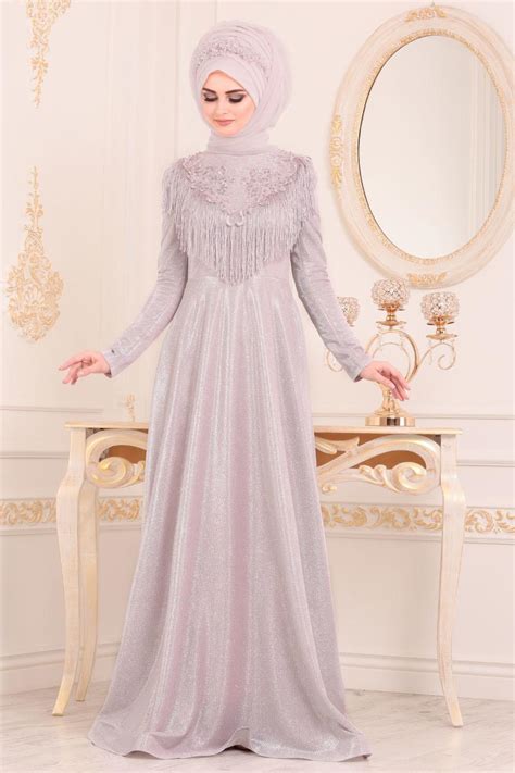 Rose Poudré Tesettürlü Abiye Elbise Robe de Soirée Hijab 20670PD