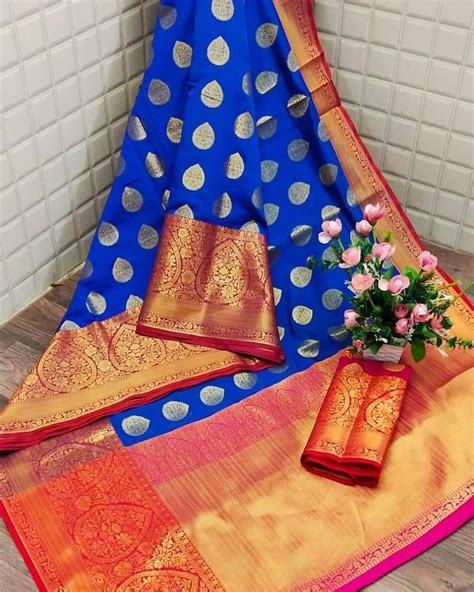 🌹🌹🌹🌹🌹🌹🌹🌹 Banarasi Handloom Weaving Silk Saree With Rich Contrast Zari