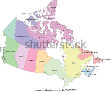 12 Canada Map Provinces Different Colored Royalty-Free Photos and Stock ...