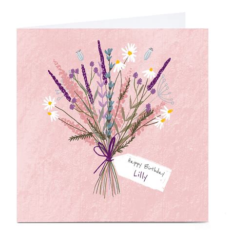 Buy Personalised Emma Valenghi Card Bunch Of Flowers For Gbp 329