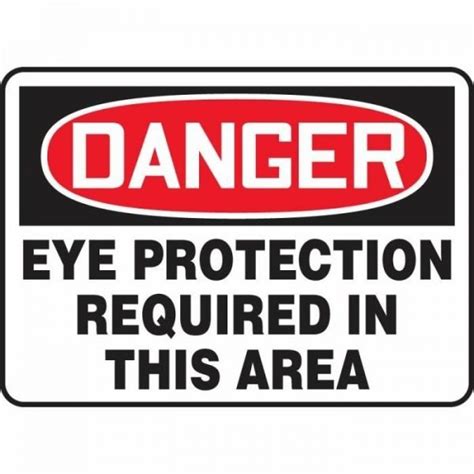 Danger Eye Protection Required In This Area Sign Jc Smith Inc