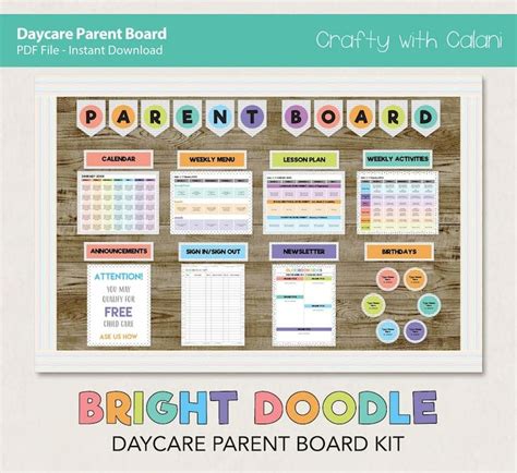 Daycare Parent Board, Childcare Bulletin Board Template, Parent Info ...