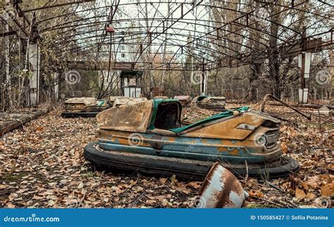 Abandoned Amusement Park in Chernobyl Ukraine Stock Image - Image of ...