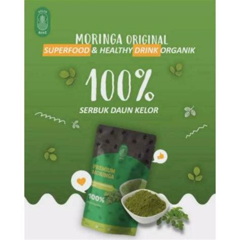 Jual Teh Daun Kelor 100 Gr Premium Moringa Original Kelor AtoZ Shopee