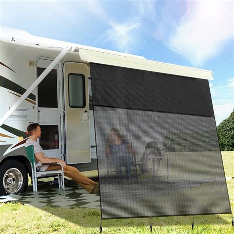 Amazon.com: Richeer RV Awning Shade Screen with Zipper 15' x 9' - Black