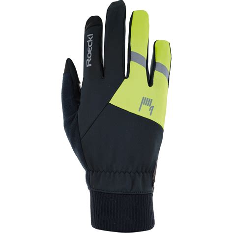 Roeckl Sports Rofan 2 Cycling Gloves Black Fluo Yellow 9210 BIKE24