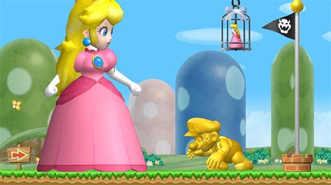 What Happens When Giant Peach Fights Against Golden Mario YouTube