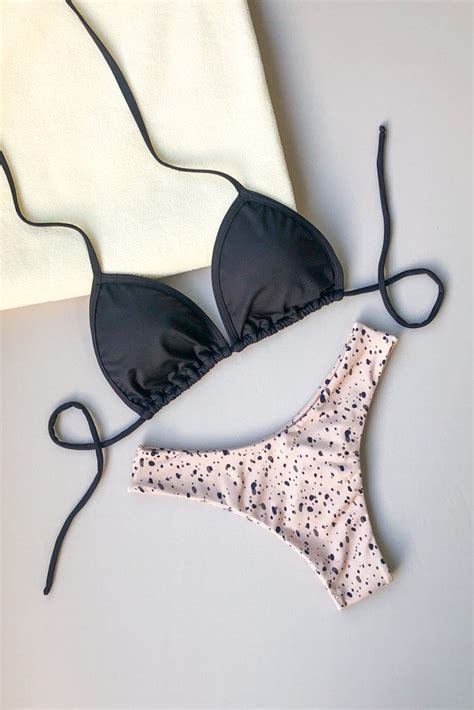 Conjunto de Biquíni Cortininha Poliéster e Tanga Tradicional Asa Delta Poá Nude