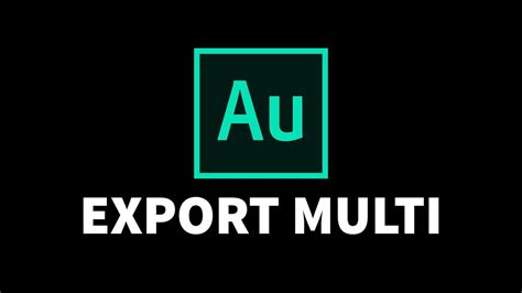 How To Export A Multitrack Session In Adobe Audition Youtube