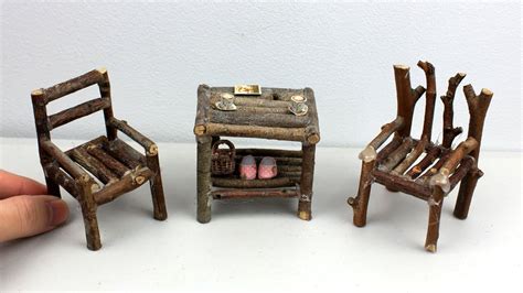 Easy DIY Miniature Wooden Furniture From Tree Branches 8 Chair