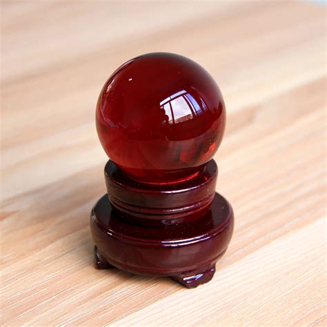 Hot Red 50mm Special Asian Quartz Feng Shui Ball Crystal Balls Sphere