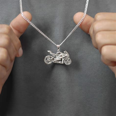 Motorbike Necklace Motorcycle Pendant Sport Biker Biker Jewelry