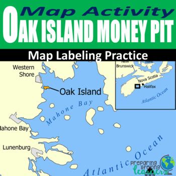 Oak Island Money Pit Mystery Map Labeling Activity | TpT