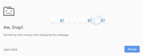 Fix Aw Snap Something Went Wrong While Displaying This Webpage