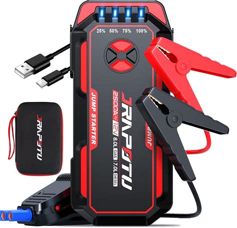 Amazon Jrapotu Portable Car Jump Starter A Peak Battery