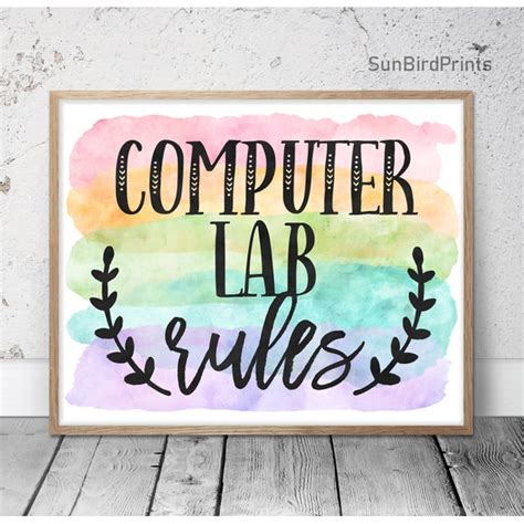 Computer Science Classroom Posters Printable, Computer Lab R | Inspire ...