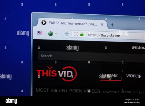 Ryazan, Russia - June 26, 2018: Homepage of ThisVid website on the 