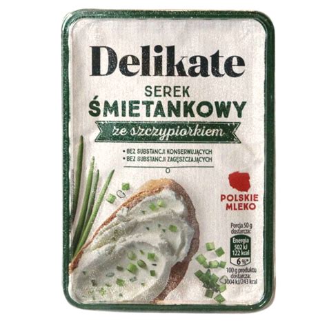 Serek Śmietankowy Ze Szczypiorkiem Delikate 200 G Polski Sklepik