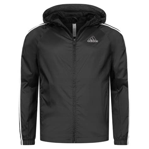 Kurtka wiatrówka Adidas Essentials z kapturem czarna roz 3XL