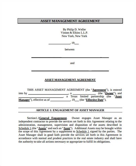 Management Agreement Templates Word Pdf Apple Pages Google Docs