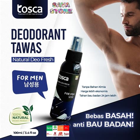 Jual Deodorant Alami Tawas Spray Tosca Natural Deo Fresh For Men