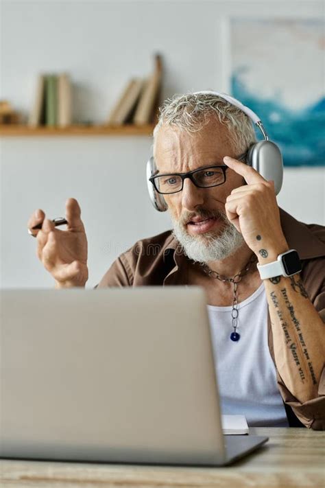 A Mature Gay Man With Tattoos Stock Image Image Of Modern Wristwatch