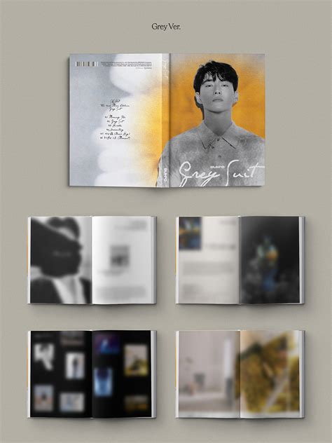 SUHO EXO Grey Suit 2nd Mini Album Photobook Ver Grey Ver