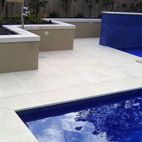 White Himalayan Sandstone Honed Paver 600x600x30mm Hunter Pavers