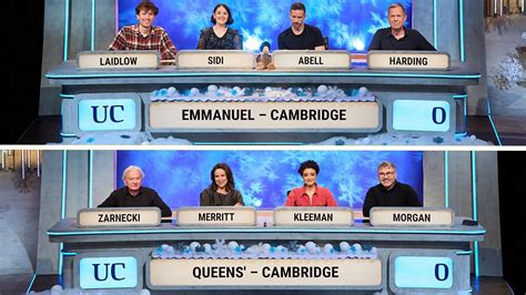 BBC Two University Challenge Christmas 2024 Emmanuel College