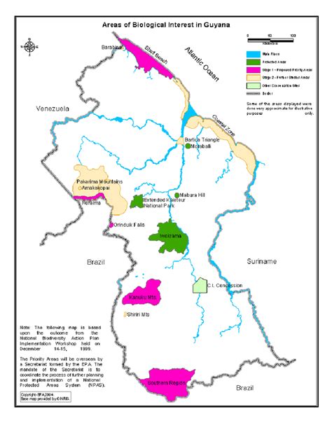 Map Of Guyana Showing Mineral Resources Beulah Sallyann