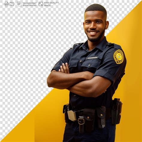 Premium PSD | Police officer policeman isolated on transparent background