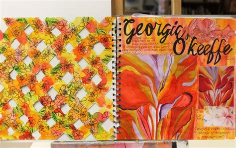 Two Notebooks With Different Designs On Them And The Words George