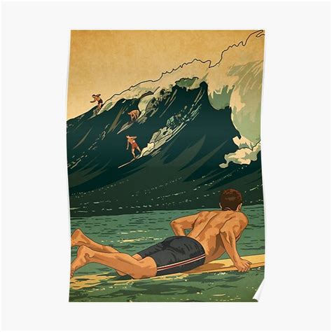 Ocean Life Surf Club Retro Surf Poster Poster For Sale By