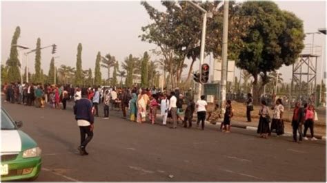 Fuel Scarcity Nigerians Trek In Abuja As Fuel Now Sells For Per