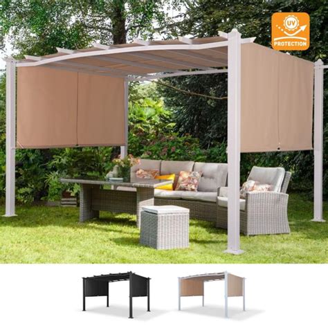 Tonnelle De Jardin En Aluminium Rectangulaire 3x4m Barbados Blanc